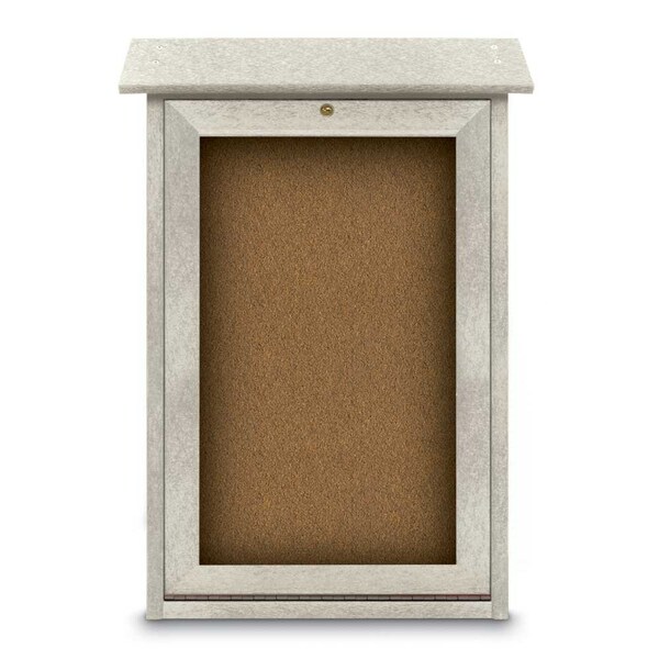 Outdoor Enclosed Combo Board, 48"x36", Black Frame/Black & Buff